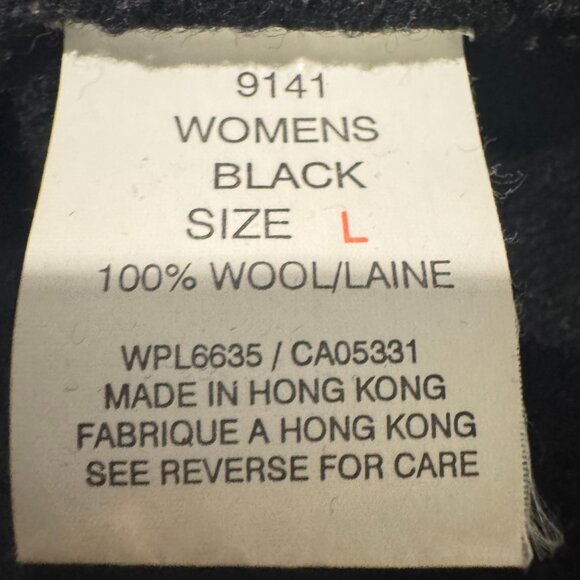 Vintage Wool Sweater Vest Black Woolrich Cabincore Embroidered Bear Vest Cozy - Picture 8 of 9